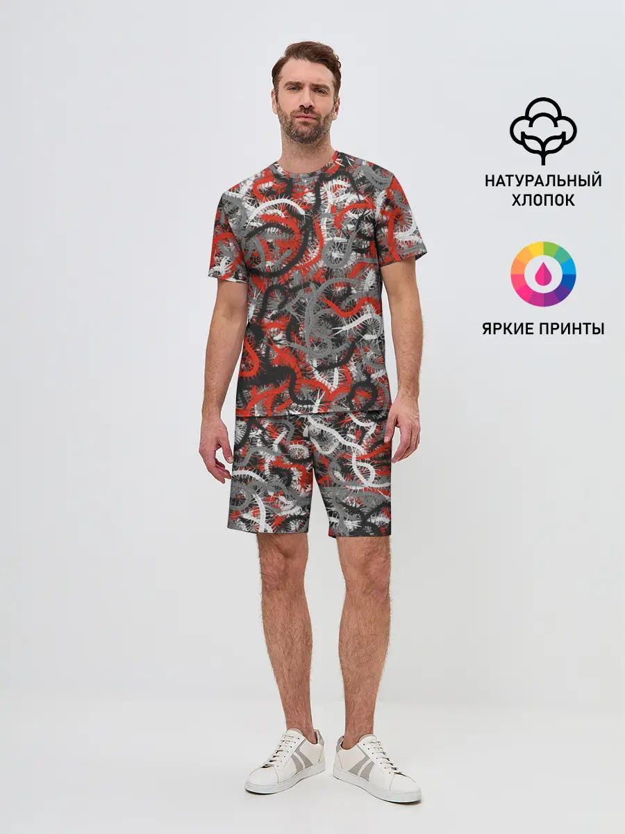 Мужской костюм с шортами / Сколопендры