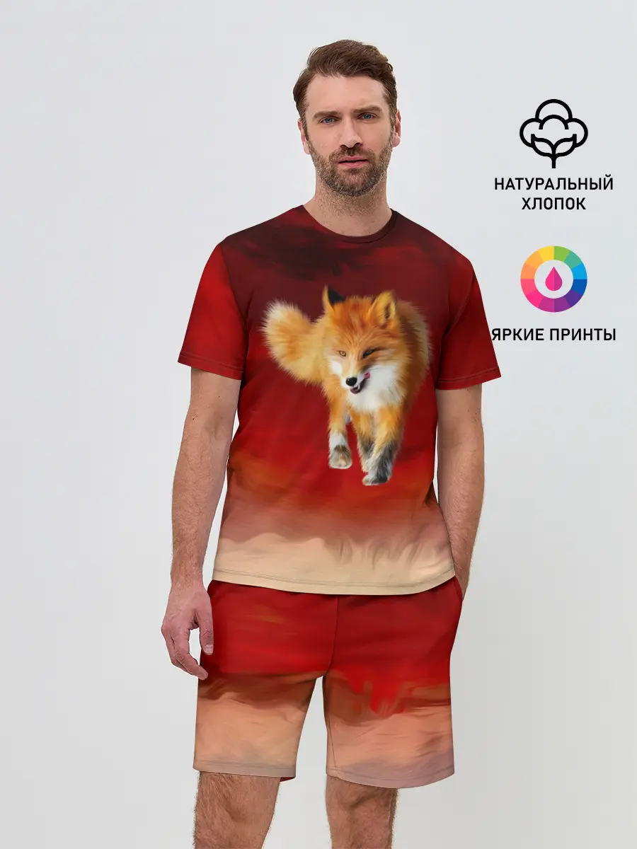 Мужской костюм с шортами / Огненная Лиса