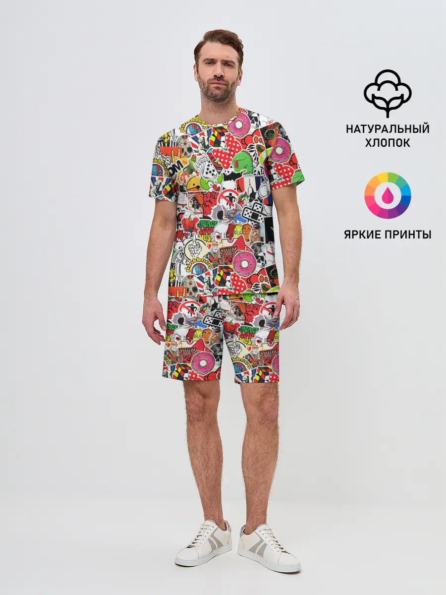 Мужской костюм с шортами / Sticker Bombing