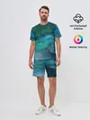 Мужской костюм с шортами / Изумрудные Облака