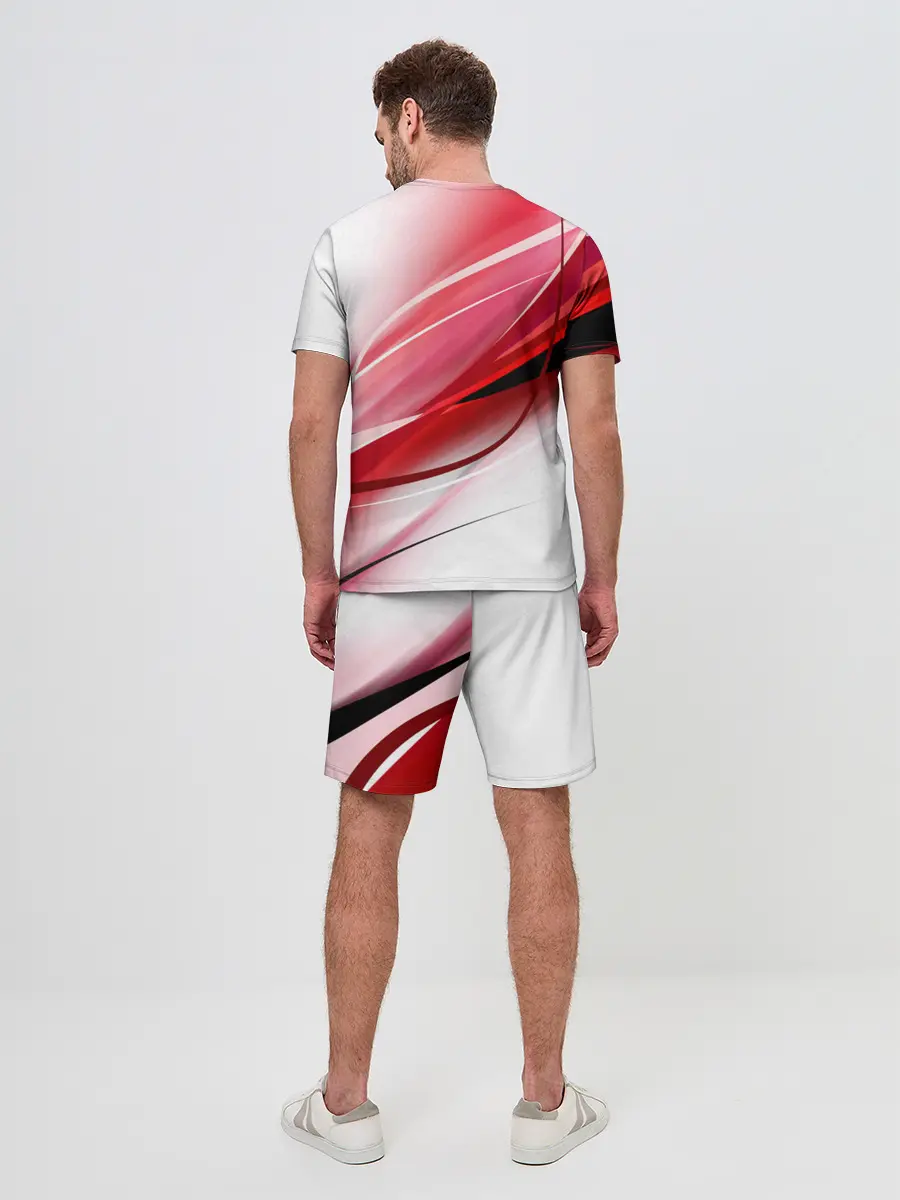 Мужской костюм с шортами / Красная линия