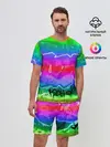 Мужской костюм с шортами / GRAFFITI NEON