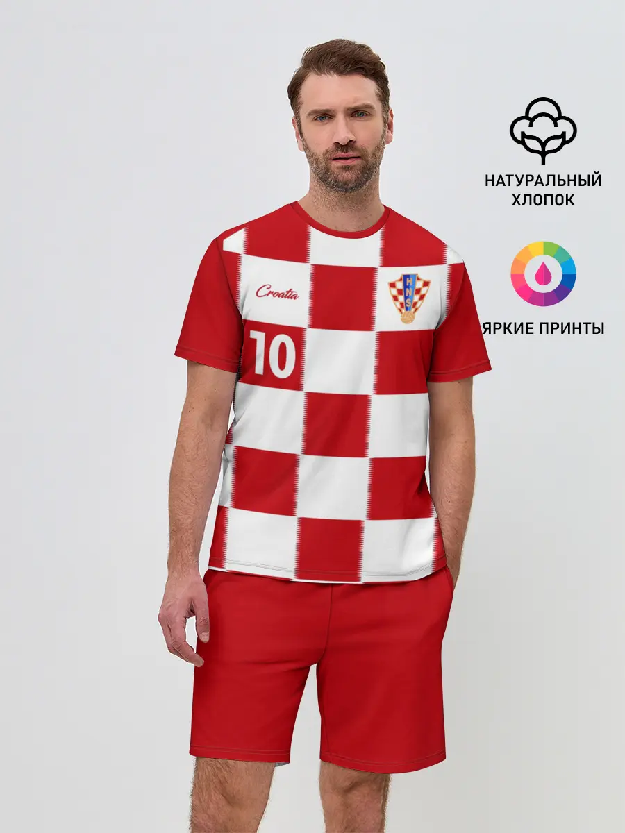 Мужской костюм с шортами / Лука Модрич, Сборная Хорватии