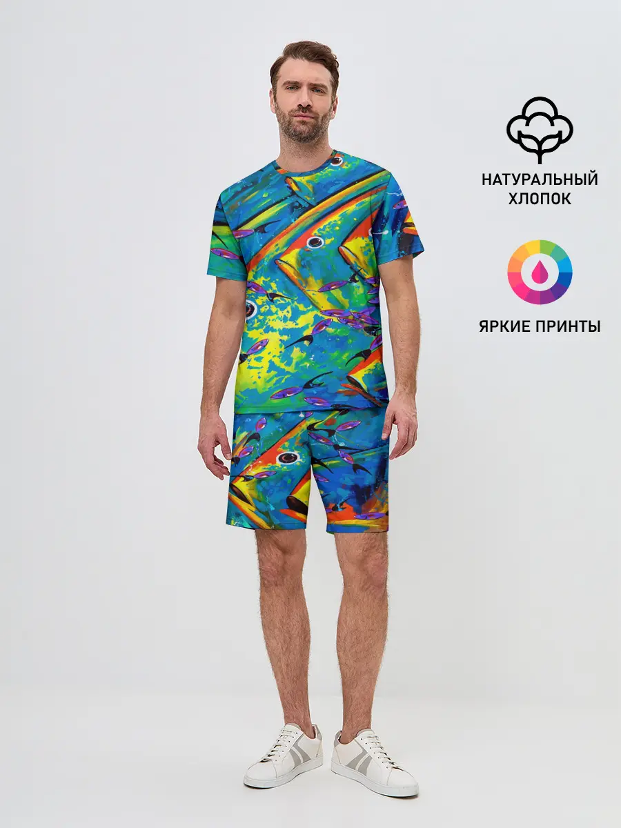 Мужской костюм с шортами / Рыбы