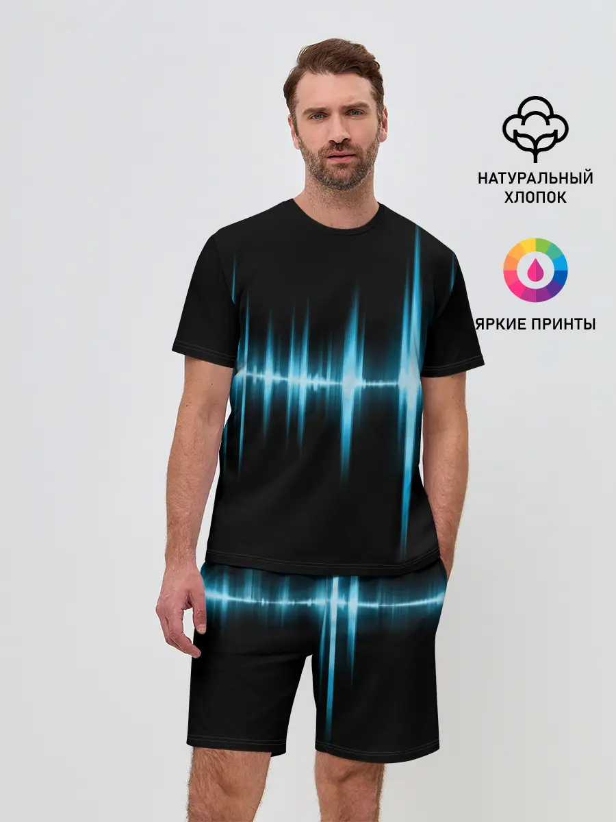 Мужской костюм с шортами / Текстура эквалайзера