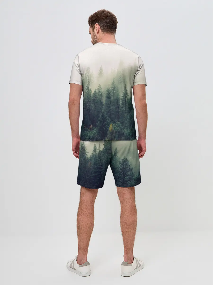 Мужской костюм с шортами / Северный лес