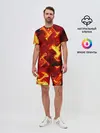 Мужской костюм с шортами / Огненная лава