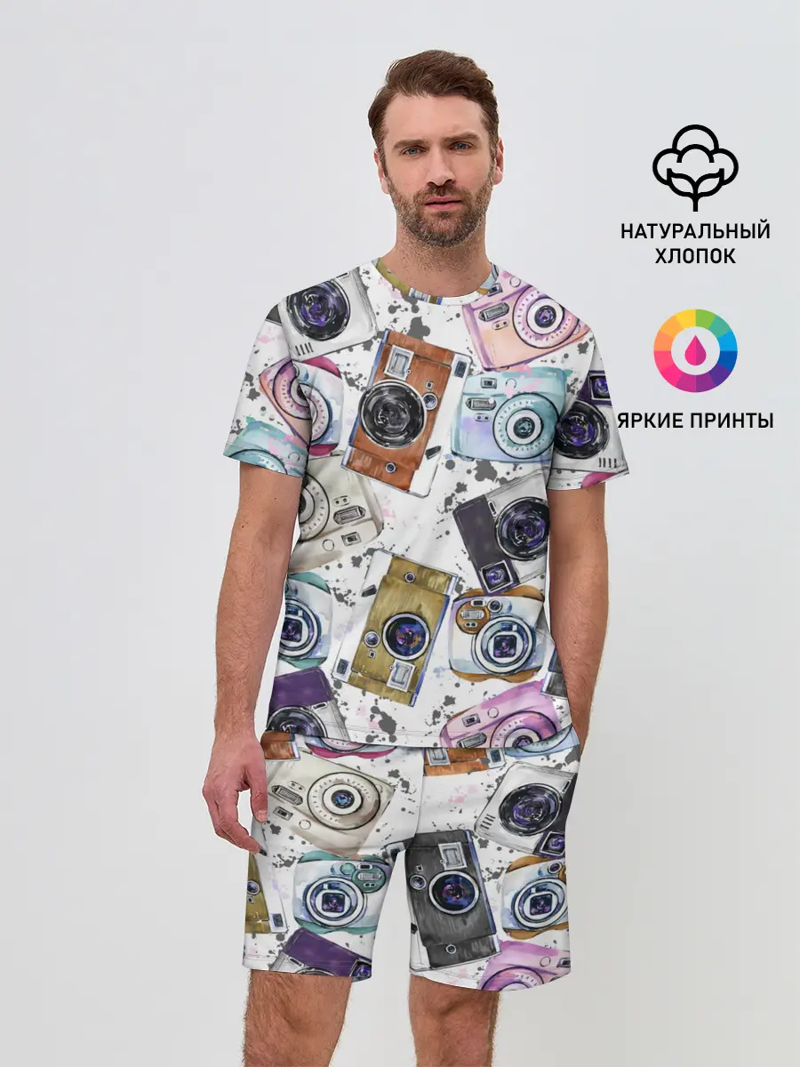 Мужской костюм с шортами / Старинные фотоаппараты