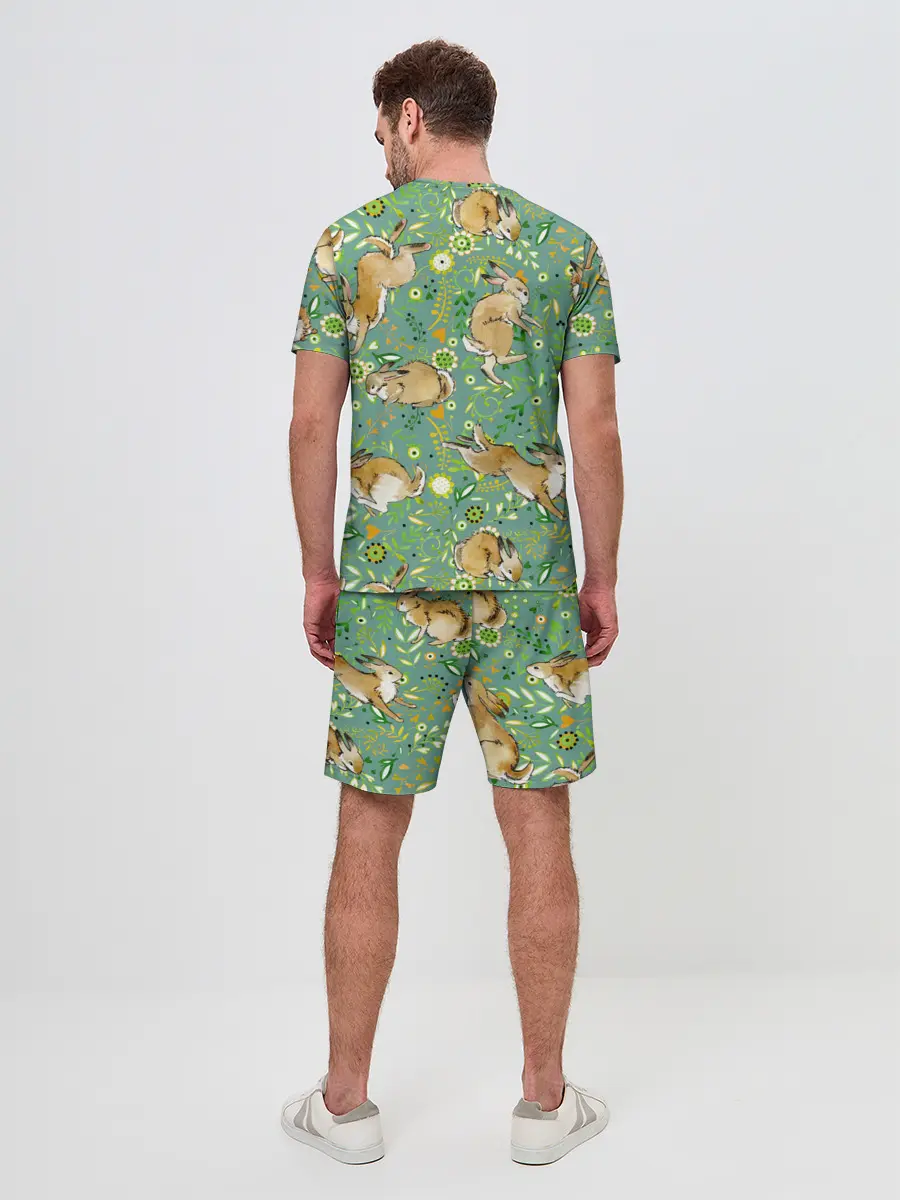 Мужской костюм с шортами / Милые зайчата