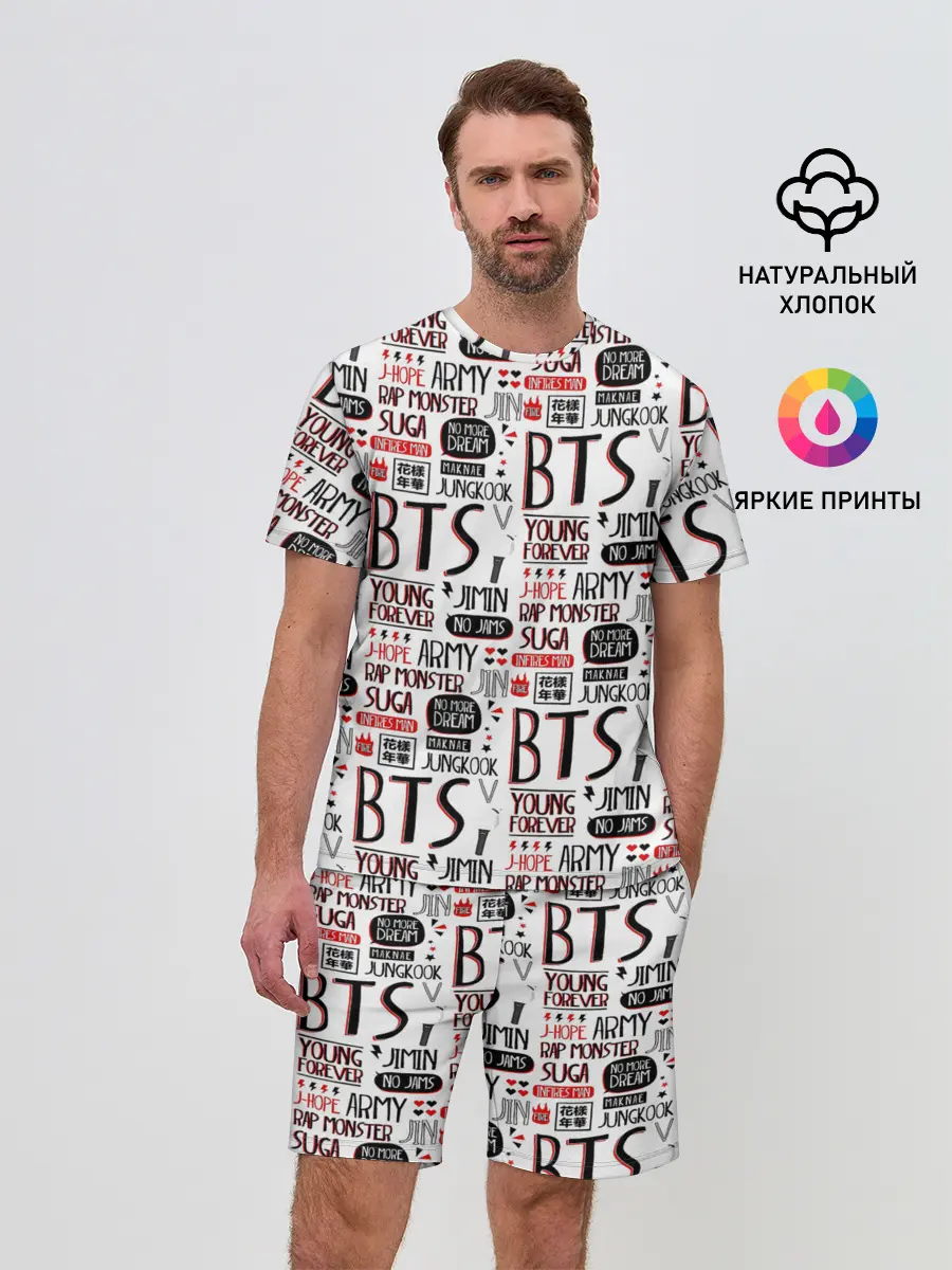 Мужской костюм с шортами / BTS Collage