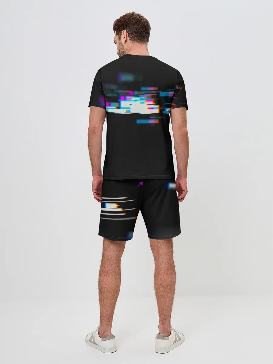 Мужской костюм с шортами / Глитч