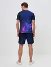 Мужской костюм с шортами / Неоновый космос