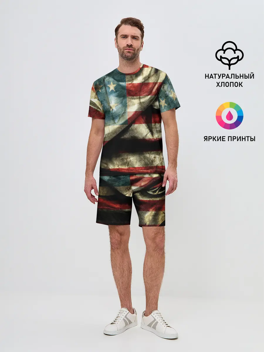Мужской костюм с шортами / USA 3D
