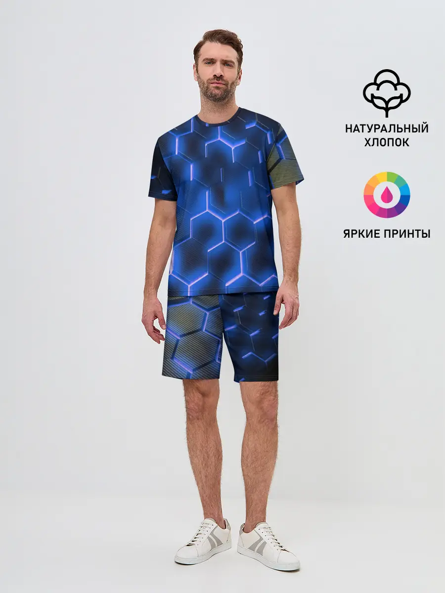 Мужской костюм с шортами / НЕОНОВАЯ БРОНЯ