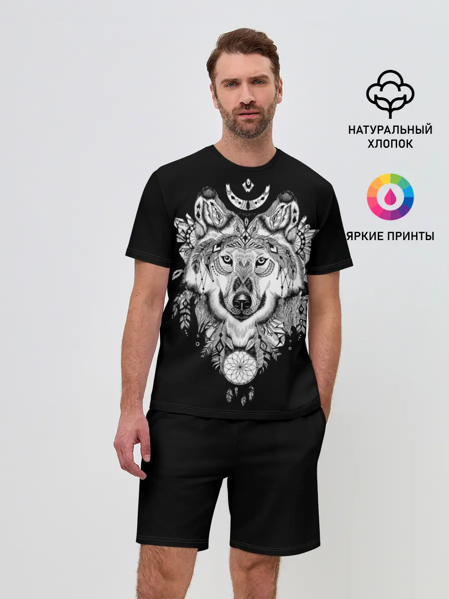 Мужской костюм с шортами / Ацтекский волк