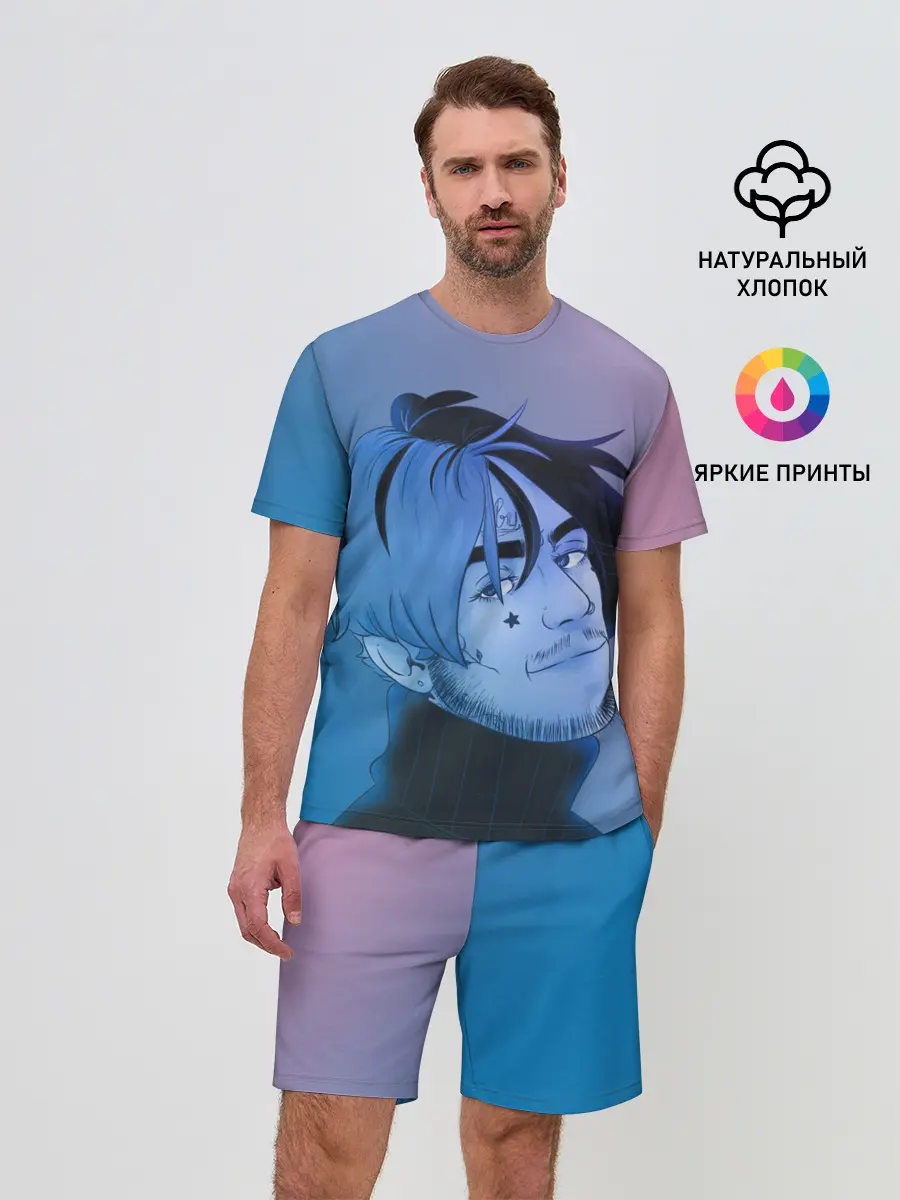 Мужской костюм с шортами / Lil Peep Colors