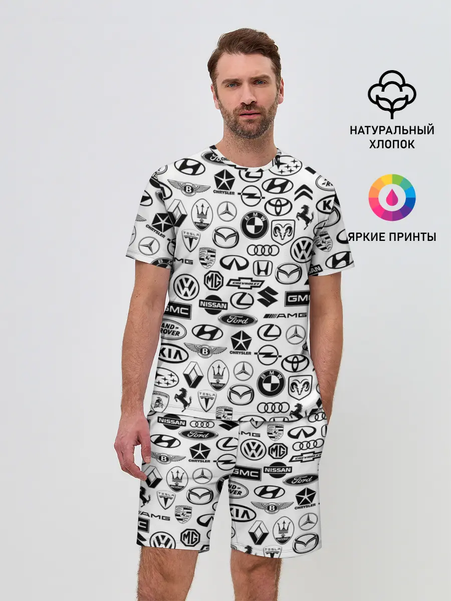 Мужской костюм с шортами / ЛОГОТИПЫ АВТО