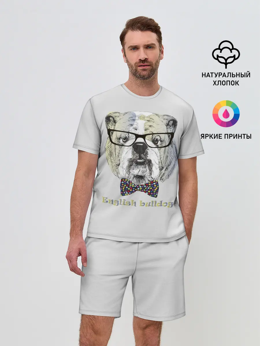 Мужской костюм с шортами / Английский бульдог