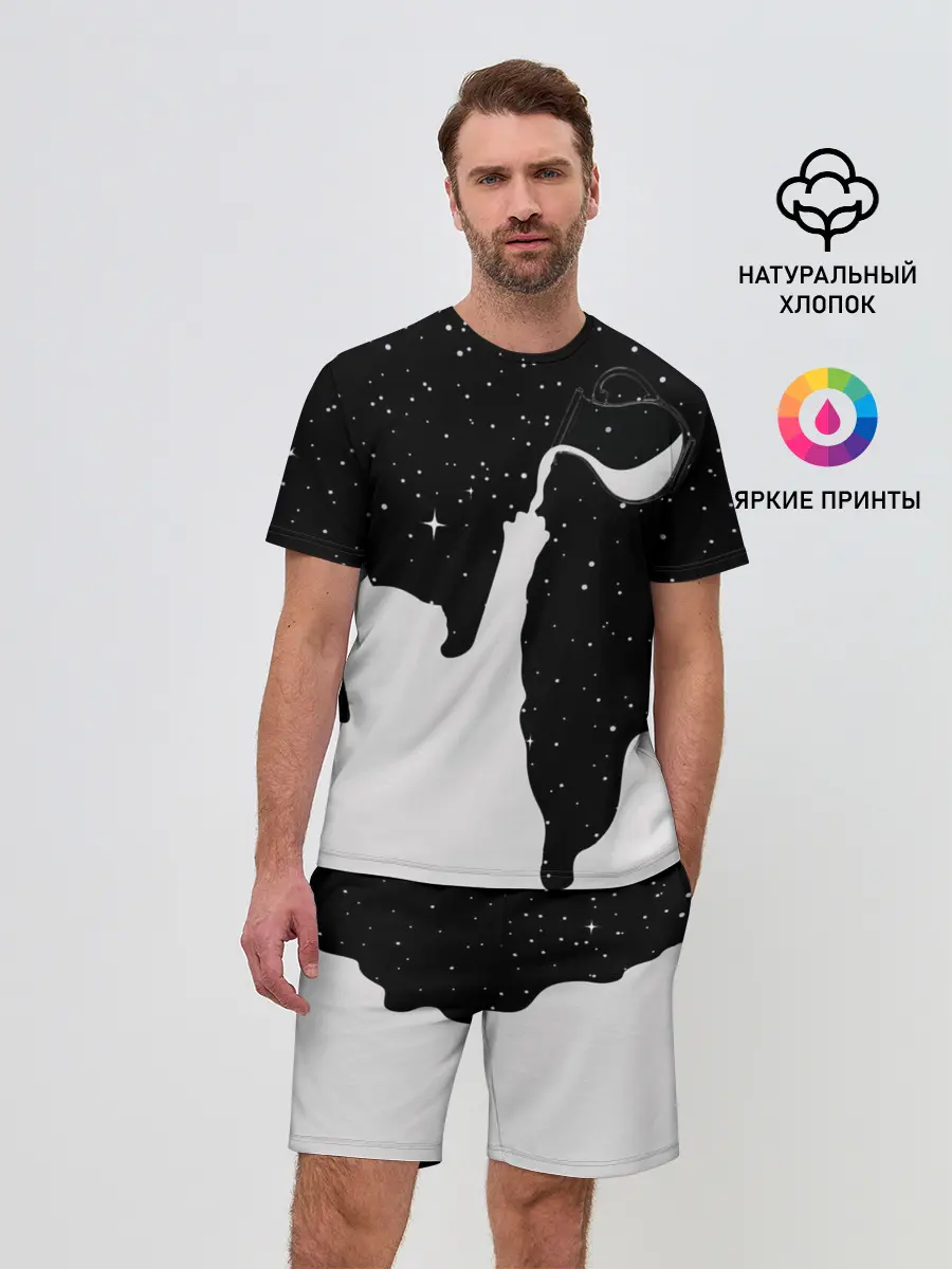 Мужской костюм с шортами / Космический Кот