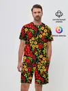 Мужской костюм с шортами / Хохлома