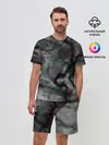 Мужской костюм с шортами / МОЛНИИ GLITCH