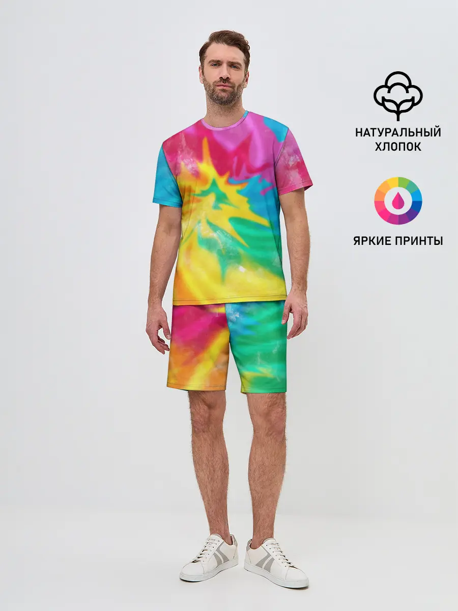 Мужской костюм с шортами / Tie-Dye
