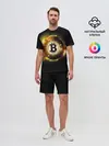 Мужской костюм с шортами / Золотой биткоин