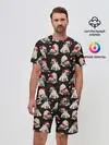 Мужской костюм с шортами / Новогодние мопсы