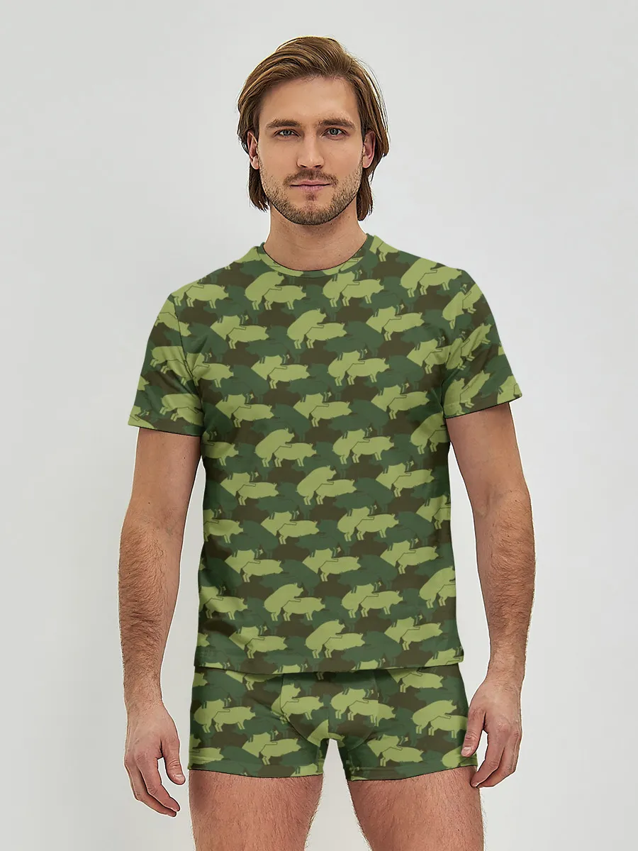 Мужские трусы с футболкой / Свиньи 18+