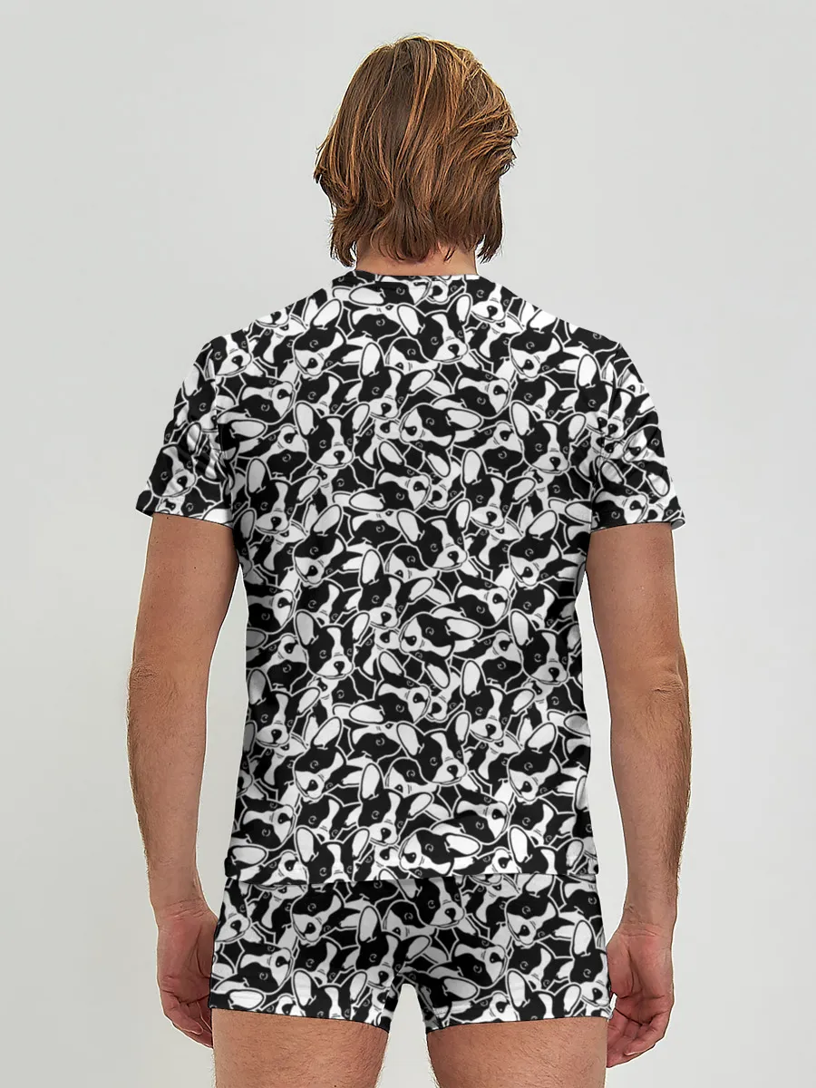 Мужские трусы с футболкой / Щенки Французского Бульдога