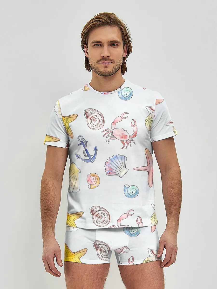 Мужские трусы с футболкой / морские ляльки