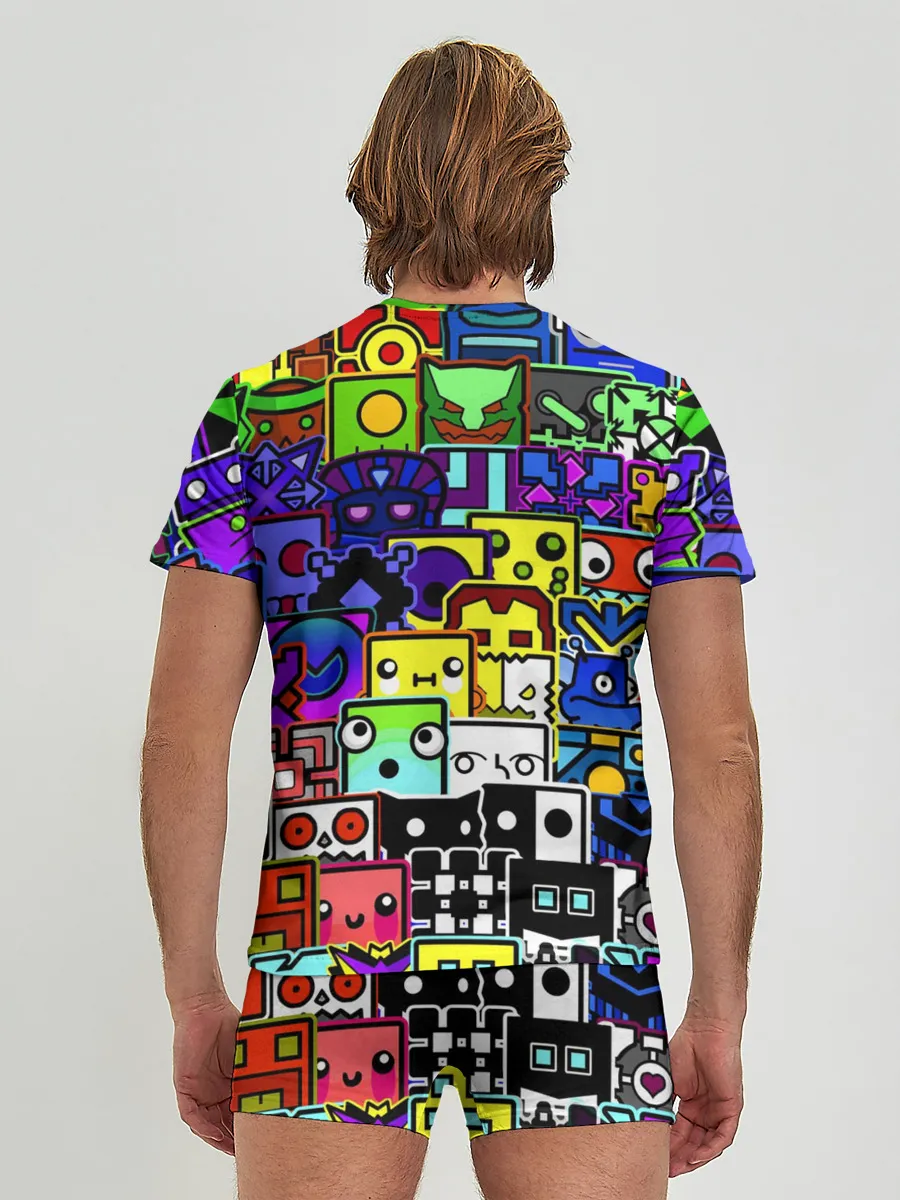 Мужские трусы с футболкой / GEOMETRY DASH ВСЕ СКИНЫ