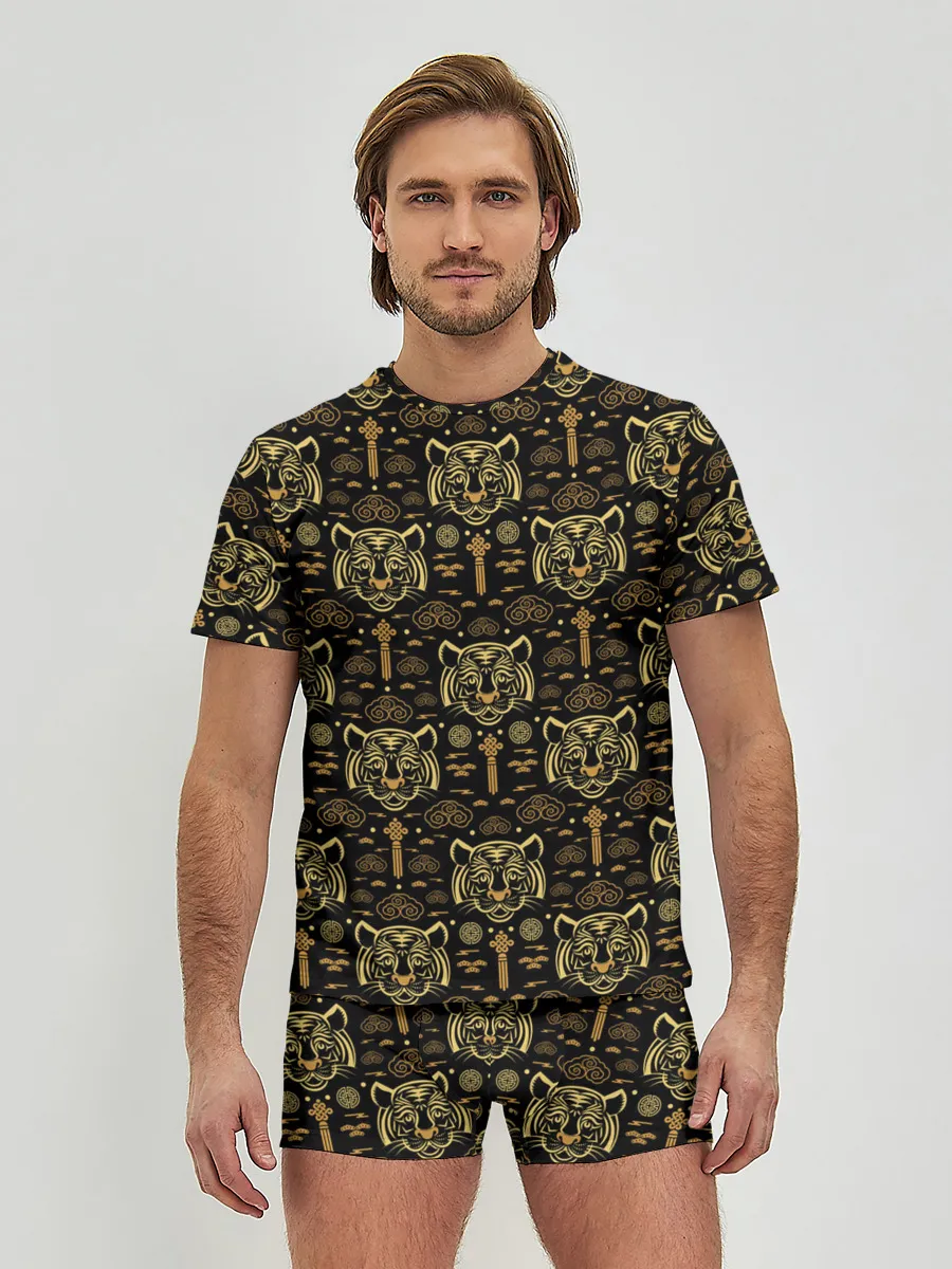 Мужские трусы с футболкой / Тигры / Tigers