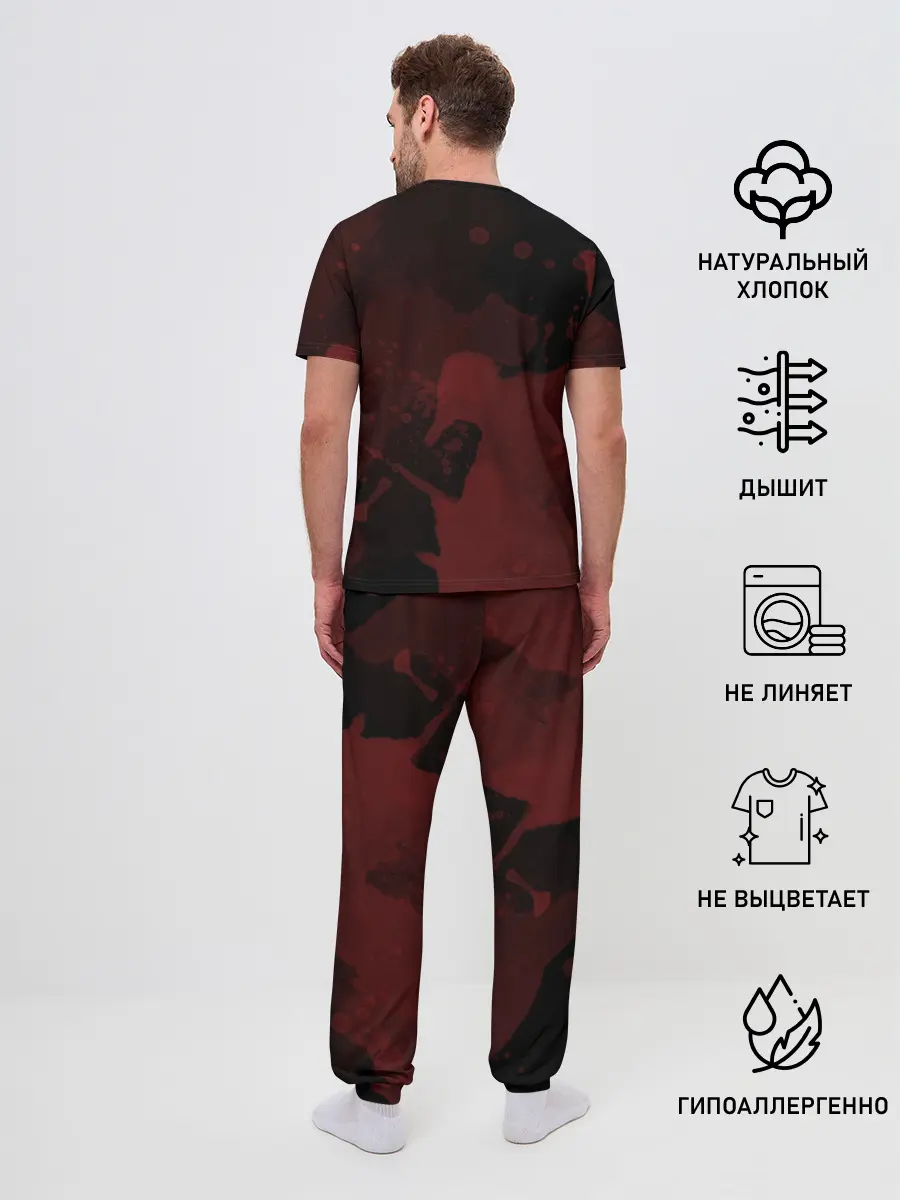 Мужская пижама с брюками / Зомби клоун