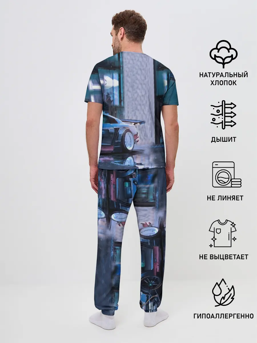 Мужская пижама с брюками / Nissan GTR R35