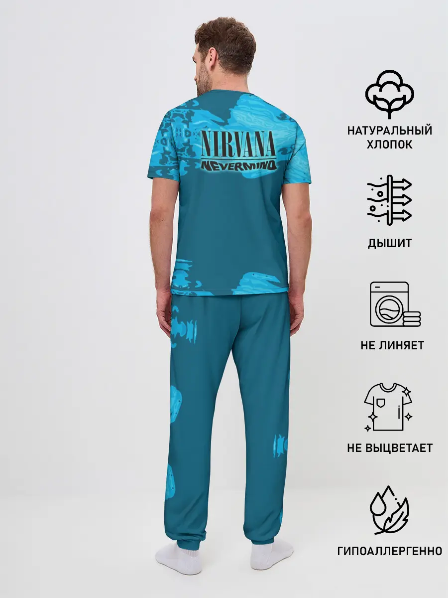 Мужская пижама с брюками / Nirvana & Simpson