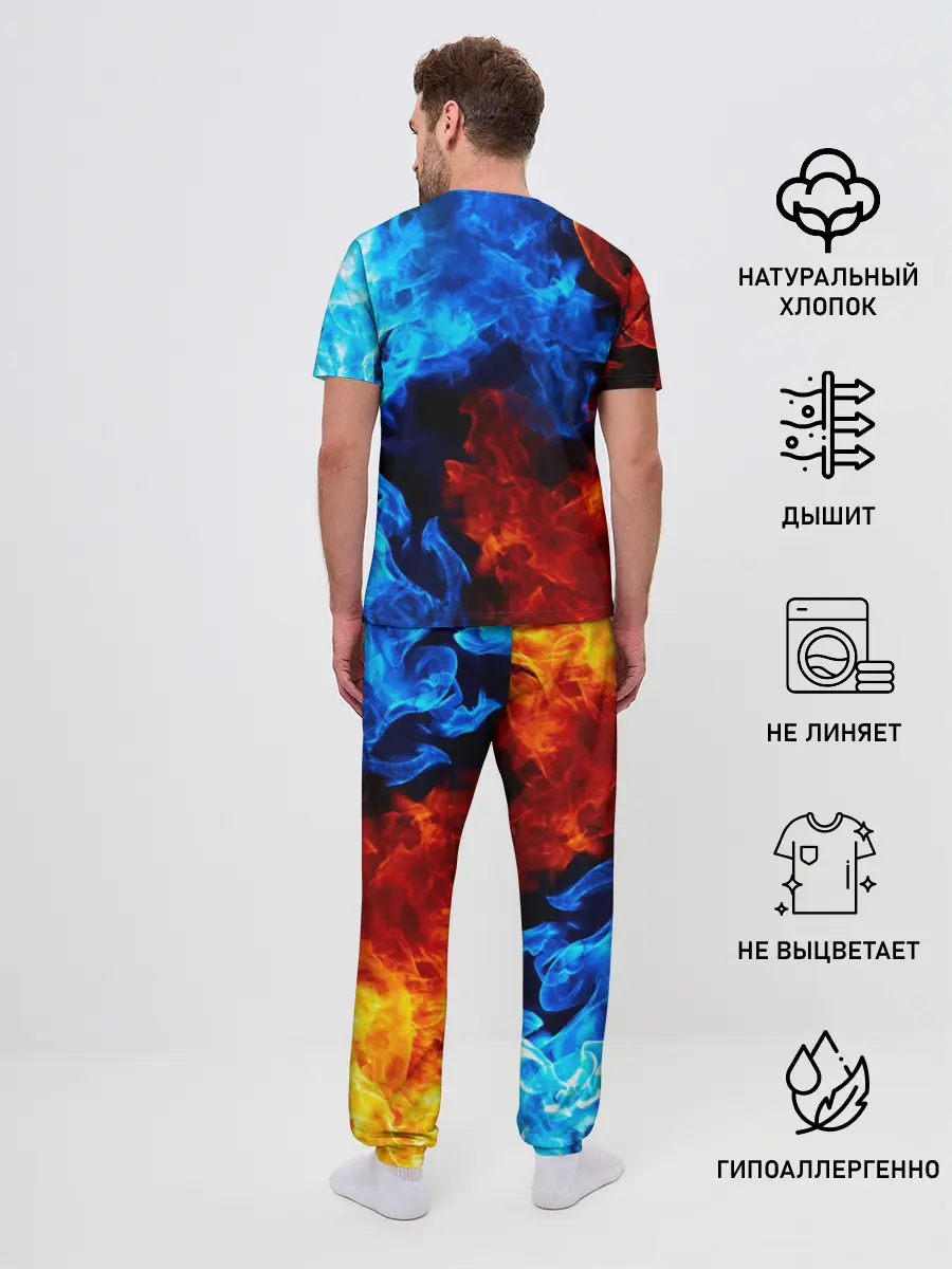Мужская пижама с брюками / Битва огней