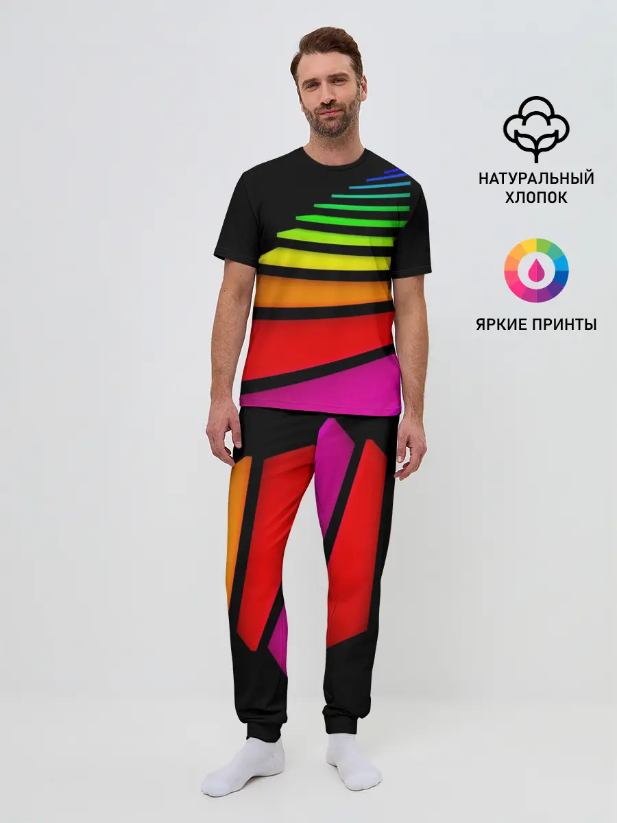 Мужская пижама с брюками / Лестница