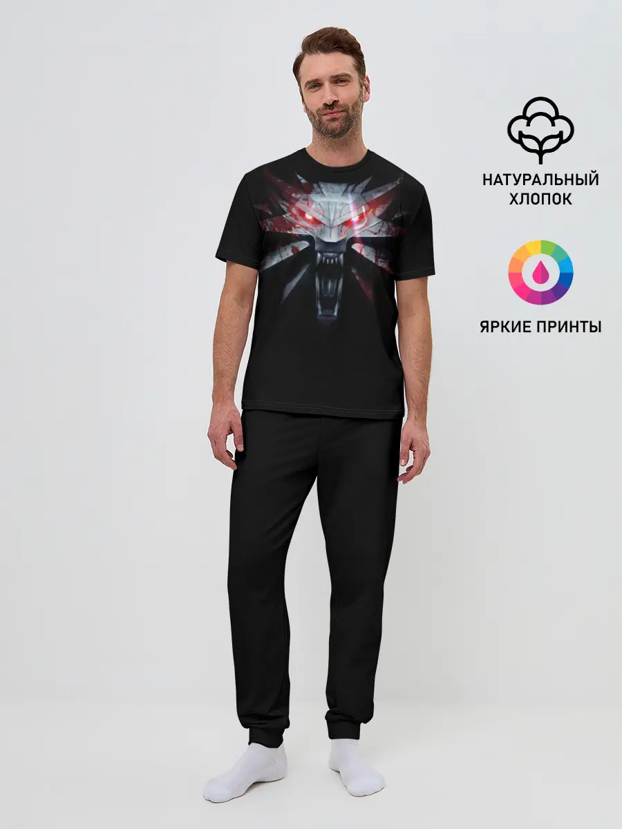 Мужская пижама с брюками / Медальон