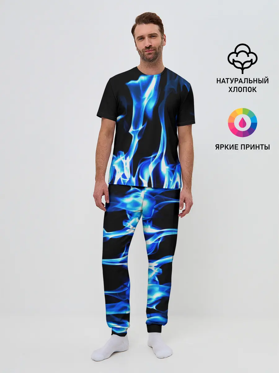 Мужская пижама с брюками / Огонь