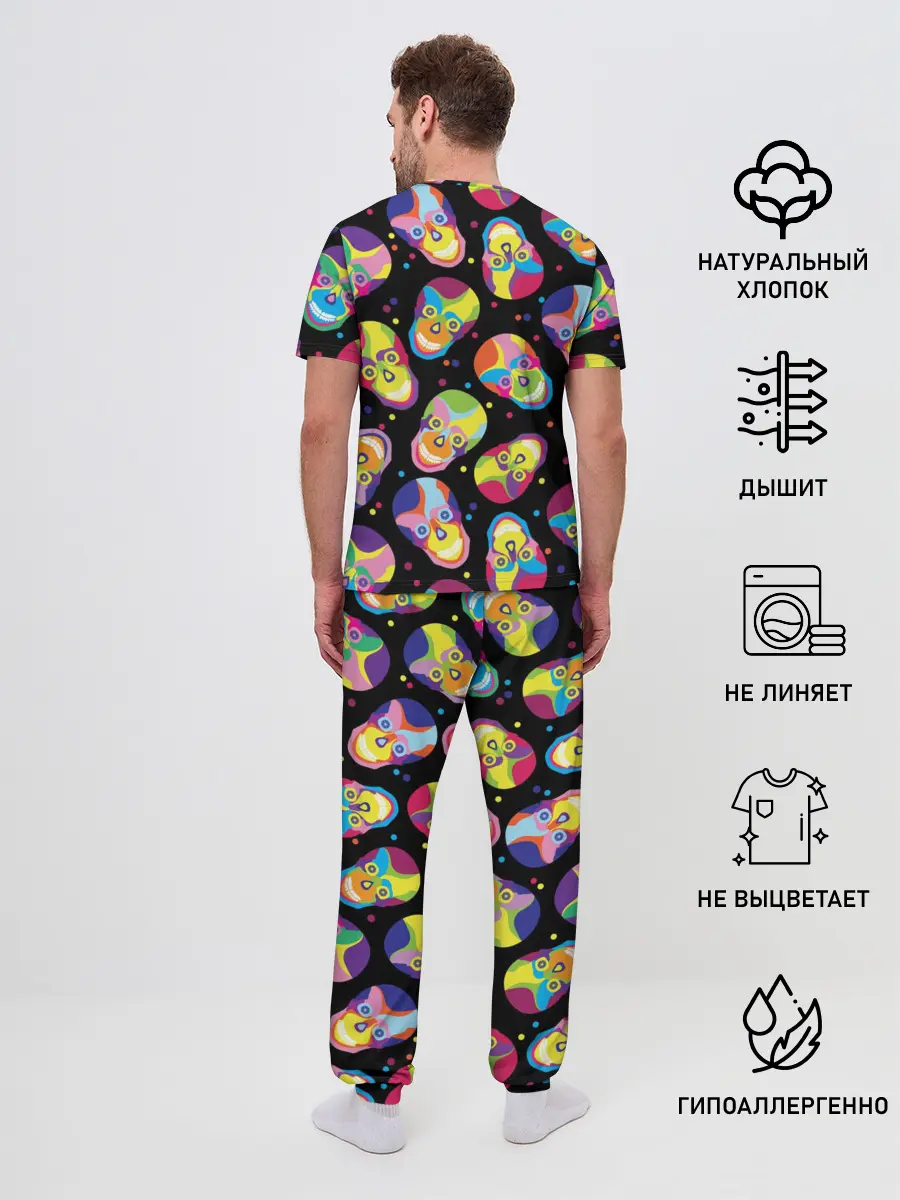 Мужская пижама с брюками / Мексиканские черепа