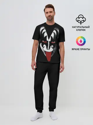 Мужская пижама с брюками / Кисс