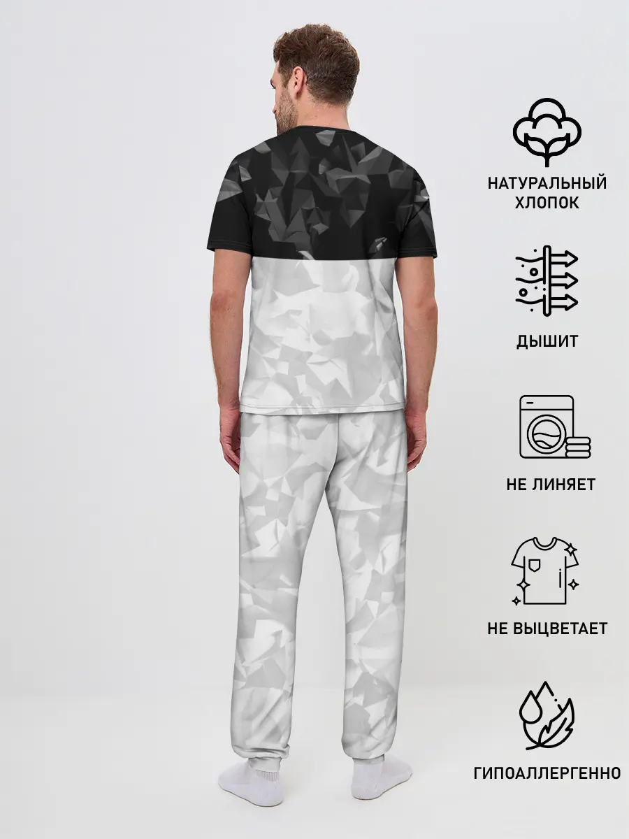 Мужская пижама с брюками / BITCOIN Black Collection