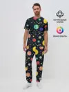 Мужская пижама с брюками / Солнечная система