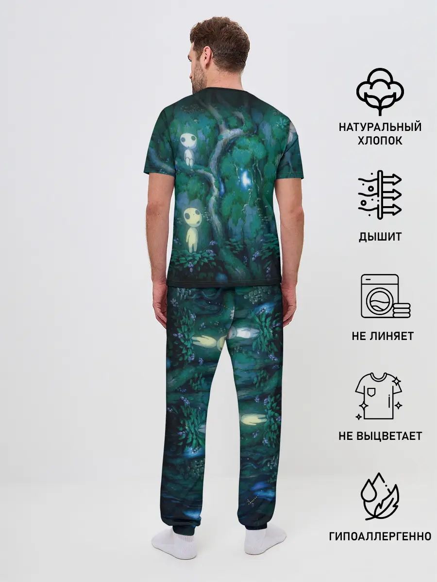Мужская пижама с брюками / принцесса Мононоке_5