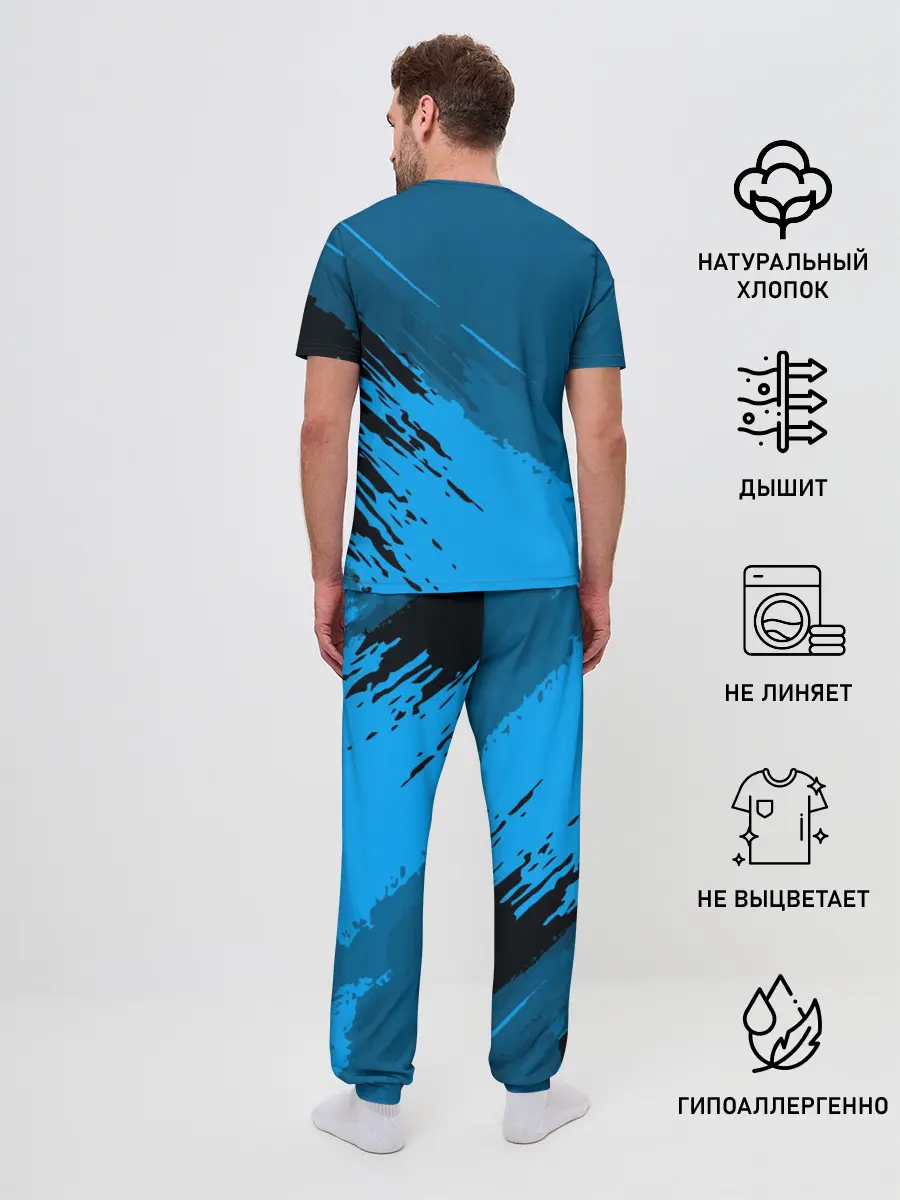 Мужская пижама с брюками / FC Juventus abstract style