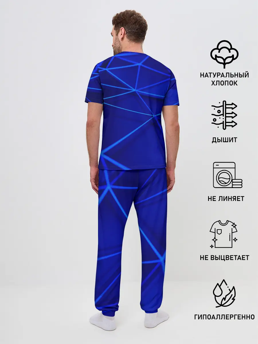 Мужская пижама с брюками / delta abstraction