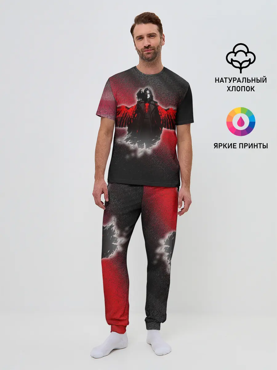 Мужская пижама с брюками / Ворон