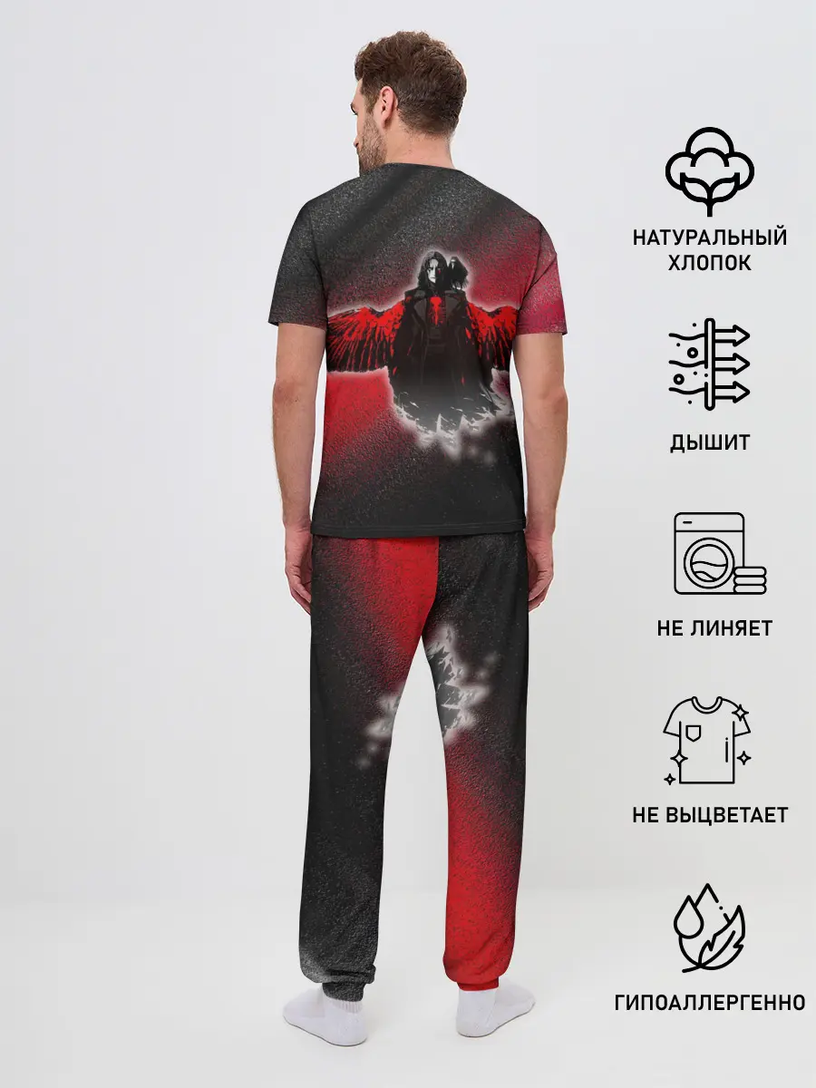 Мужская пижама с брюками / Ворон