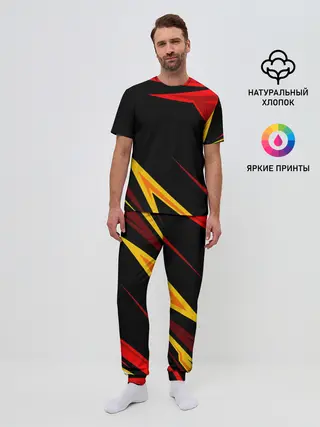 Мужская пижама с брюками / Уникальные линии